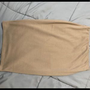 Tan pencil skirt
